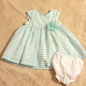 Sweetest baby girl's dress 6-9m with diaper cover.